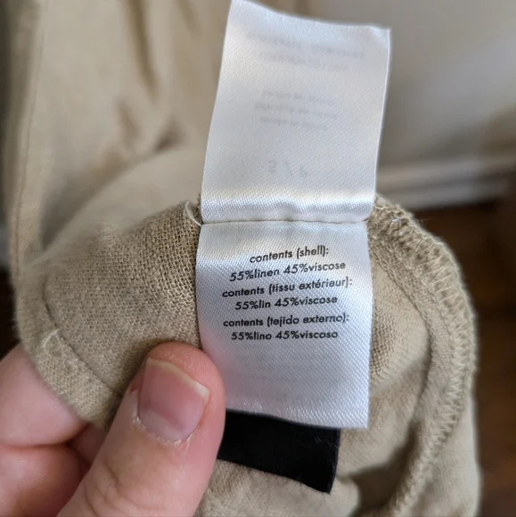 WeWoreWhat Scrunchie Taupe Linen Midi Dress Size S - Picture 5 of 6